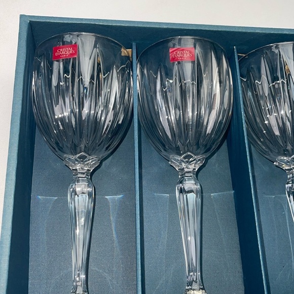 NWT Cristal D’Arques Set Of 4 Classic Goblet Wine Glasses - Picture 10 of 11